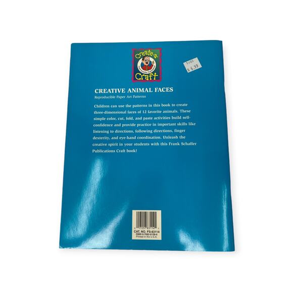 Creative Animal Faces Masks Paperback Book Lynn Lapointe Kids Craft - Picture 4 of 4